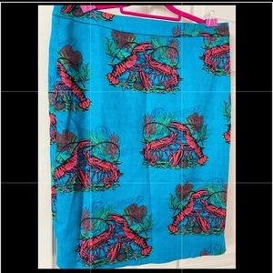 J Crew lobster skirt size 8 NWT
